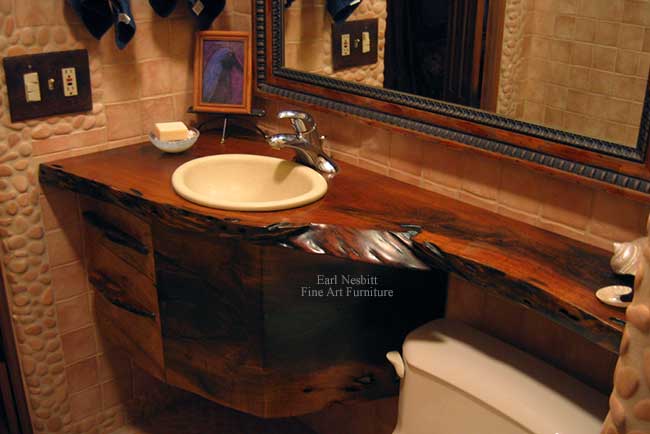 live edge bathroom vanity